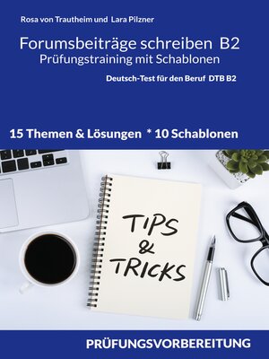 cover image of Forumsbeiträge B2 Prüfungstraining mit Schablonen